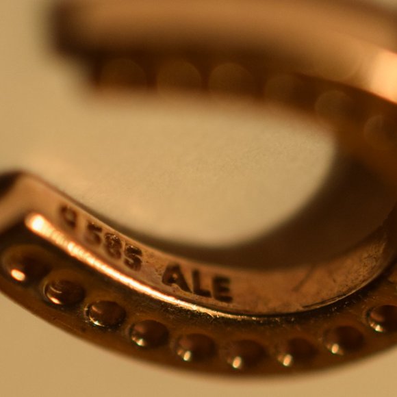 Rare 2 Pandora 925 Ale G 585 Ale Gold Diamond Bracelet Charms - Picture 5 of 6